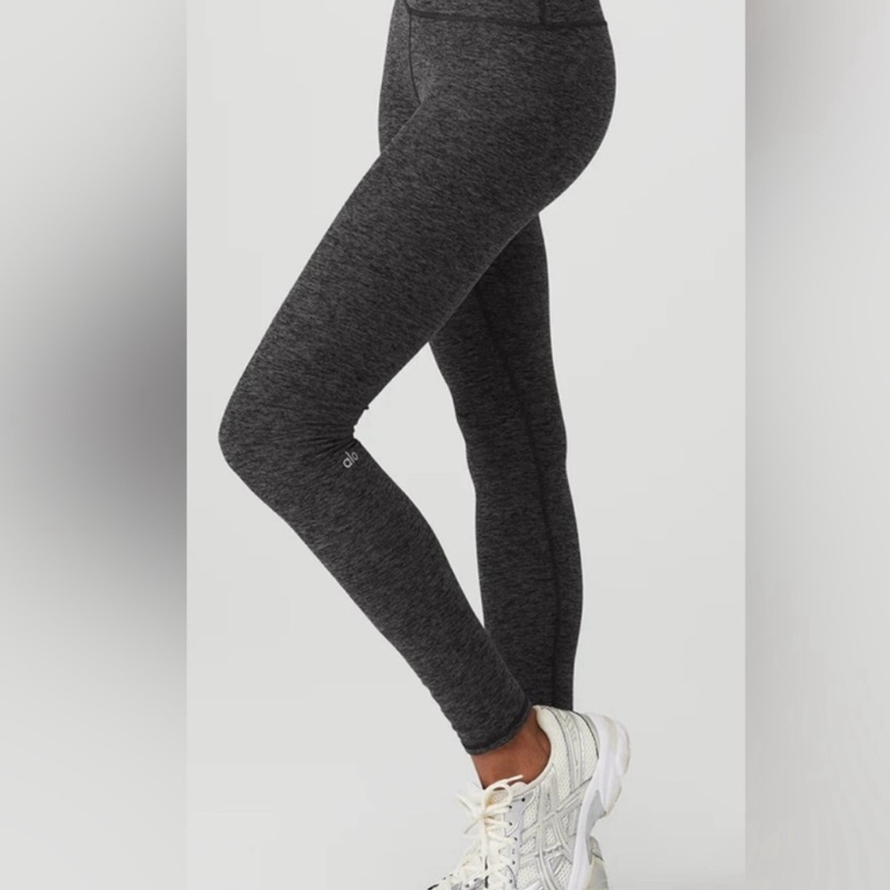 ALO Yoga Alosoft High-Waist 7/8 Legging in shade Dark Heather Grey